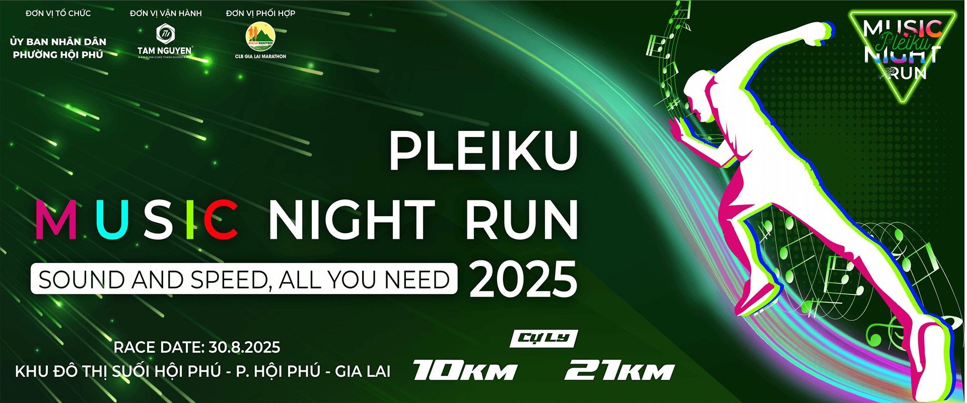 Pleiku Music Night Run 2025 banner