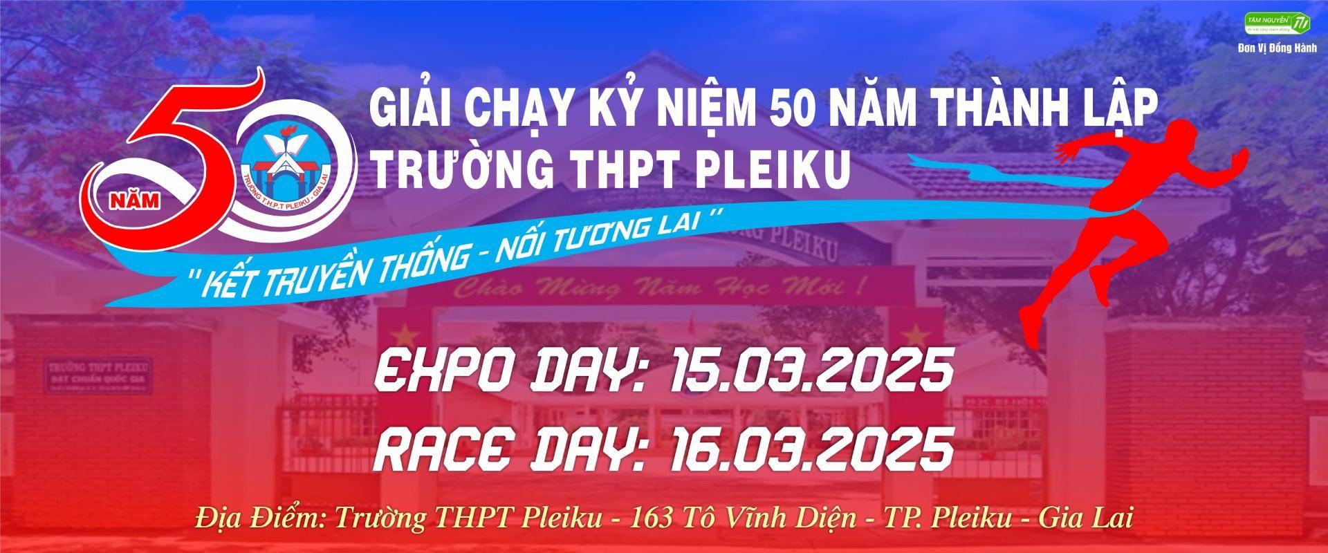 Giải chạy kỷ niệm 50 năm thành lập trường THPT Pleiku banner