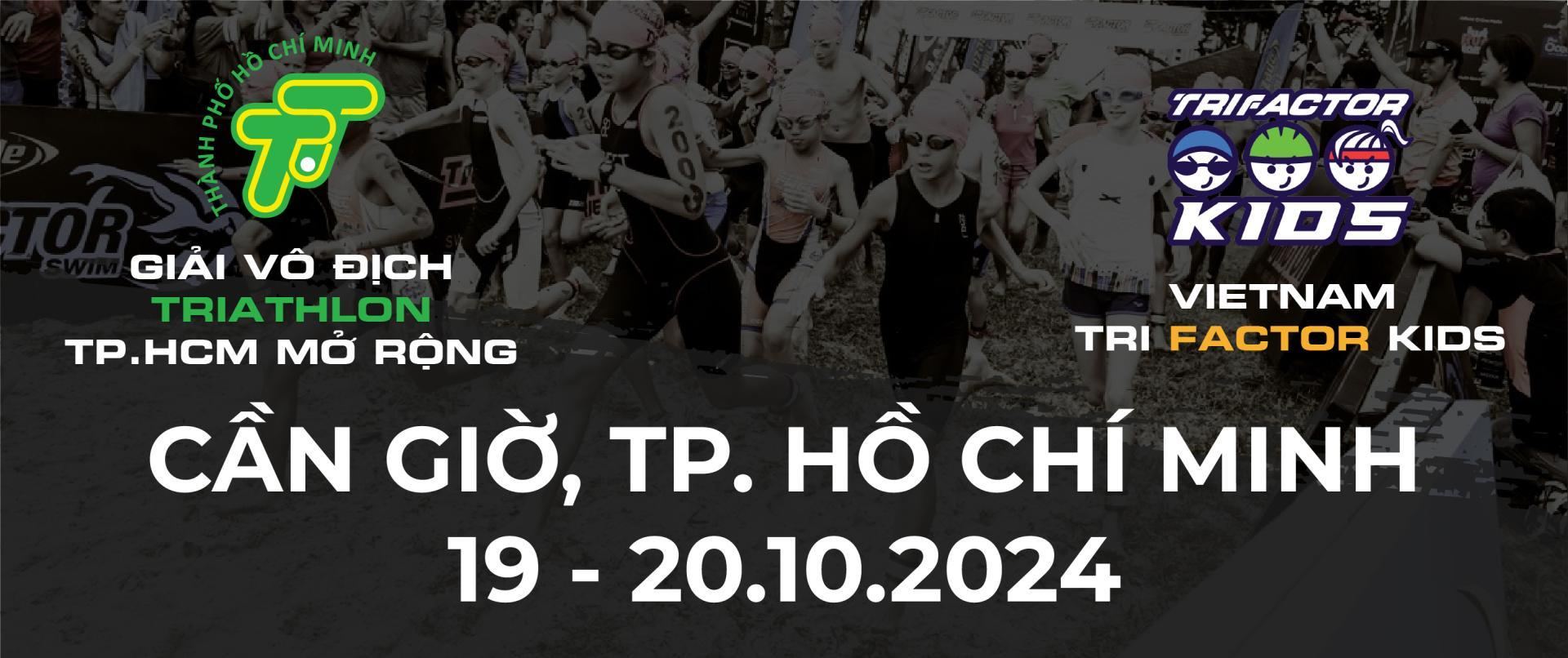 VIET NAM TRI FACTOR KIDS X HO CHI MINH CITY TRIATHLON CHAMPIONSHIP OPEN 2024 banner