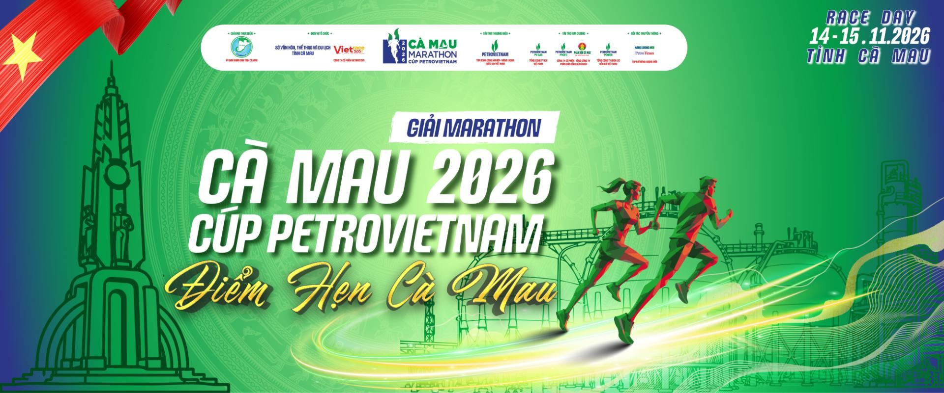 GIẢI MARATHON - CÀ MAU 2026 CÚP PETROVIETNAM banner