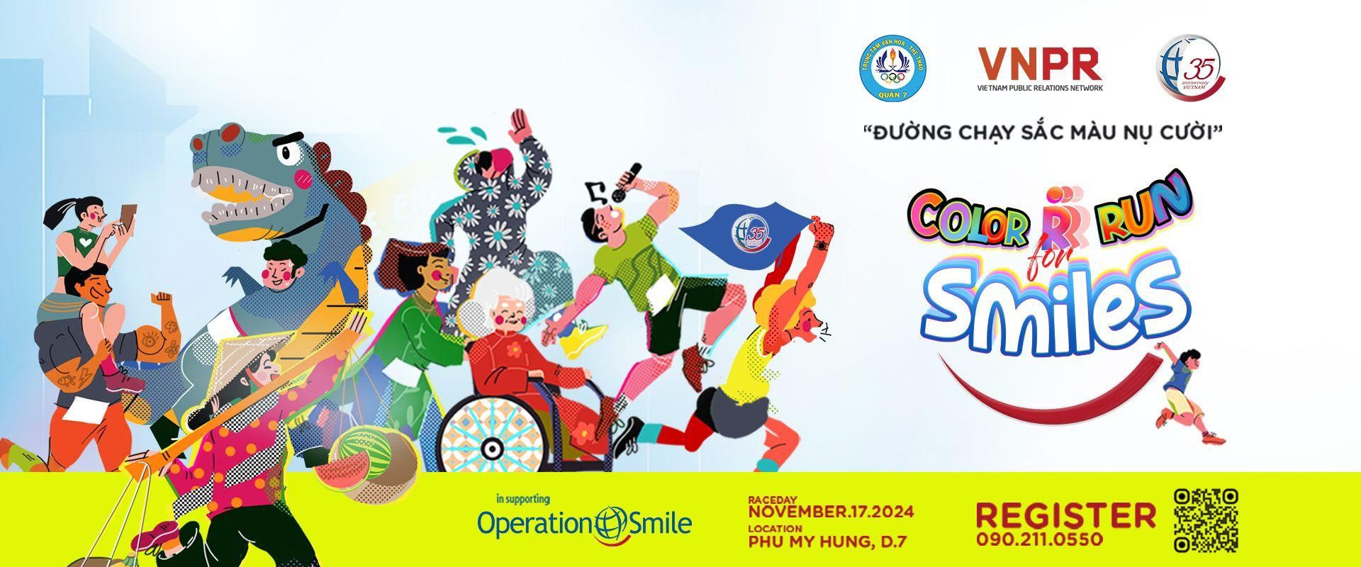 COLOR RUN FOR SMILES 2024 banner