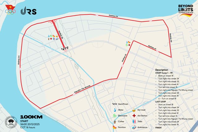 VIETNAM ULTRA RUN - BEYOND LIMITS - Sơ đồ đường chạy