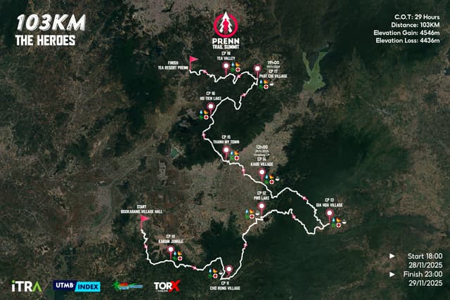 PRENN TRAIL SUMMIT 2025 - Bản Đồ Đường Chạy