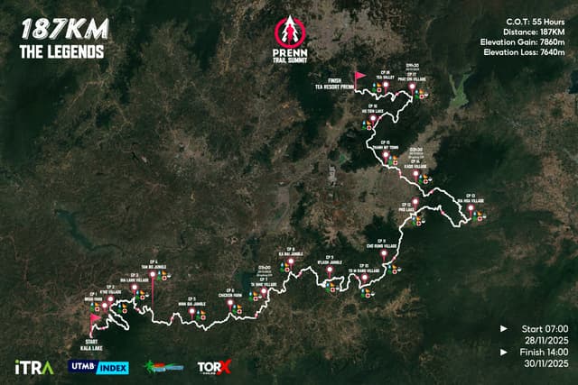 PRENN TRAIL SUMMIT 2025 - Bản Đồ Đường Chạy