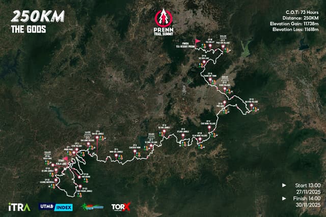 PRENN TRAIL SUMMIT 2025 - Bản Đồ Đường Chạy