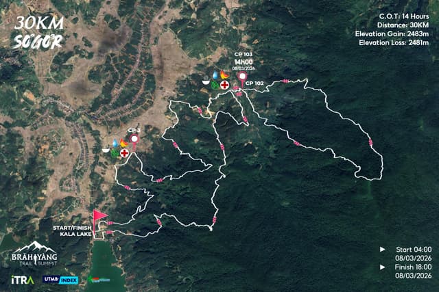 BRĂH YÀNG TRAIL SUMMIT 2026 - Sơ Đồ Đường Chạy