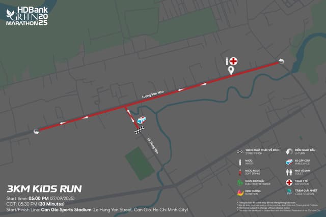 HDBank Green Marathon 2025 - Bản Đồ Đường Chạy