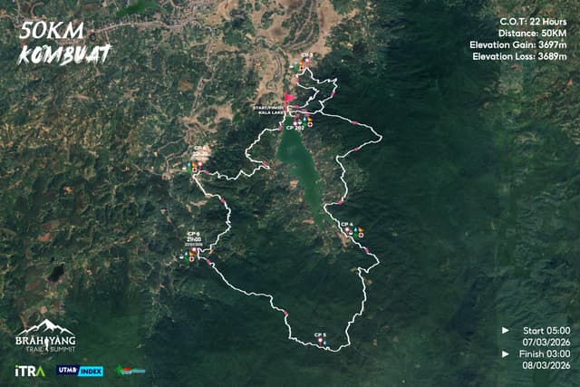 BRĂH YÀNG TRAIL SUMMIT 2026 - Sơ Đồ Đường Chạy