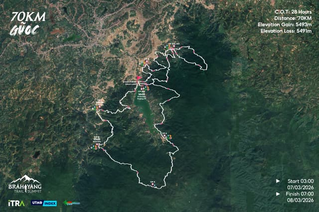 BRĂH YÀNG TRAIL SUMMIT 2026 - Sơ Đồ Đường Chạy