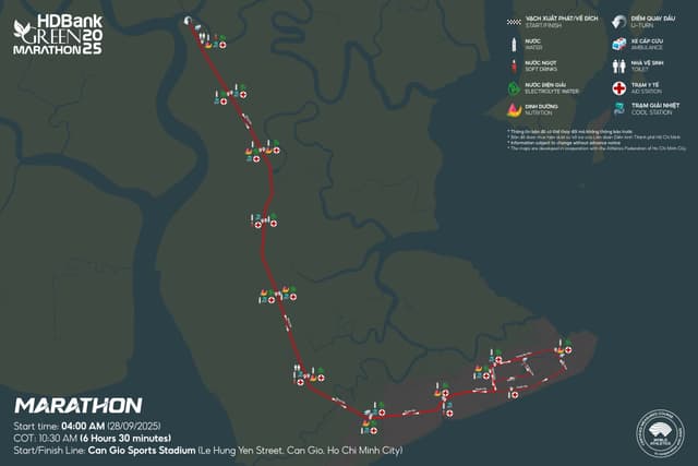 HDBank Green Marathon 2025 - Bản Đồ Đường Chạy