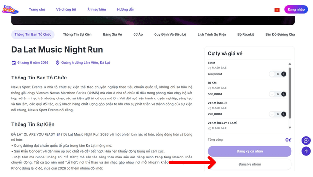 Hướng dẫn đăng ký nhóm