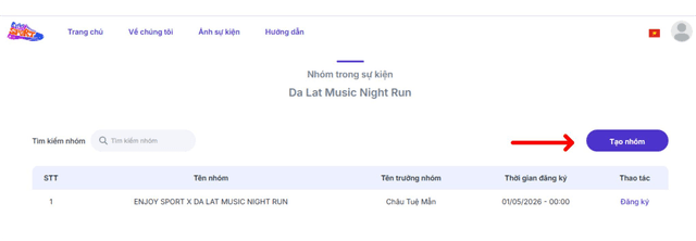 Hướng dẫn đăng ký nhóm