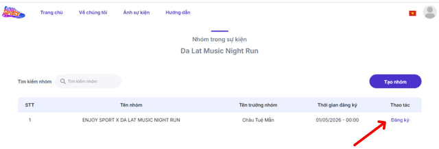 Hướng dẫn đăng ký nhóm