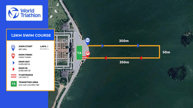 Giải Triathlon Cúp Châu Á - Tam Chúc năm 2026 - Sơ Đồ Đường Chạy