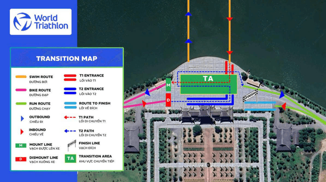 Giải Triathlon Cúp Châu Á - Tam Chúc năm 2026 - Sơ Đồ Đường Chạy