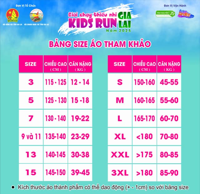 Giải chạy thiếu nhi “Kids Run Gia Lai" năm 2025 - Bộ Racekit