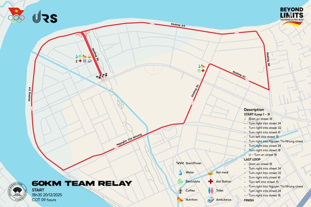 VIETNAM ULTRA RUN - BEYOND LIMITS - Sơ đồ đường chạy